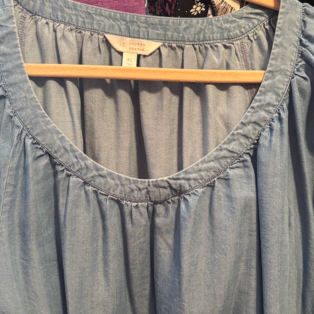 LC Lauren Conrad Light Blue Blouse